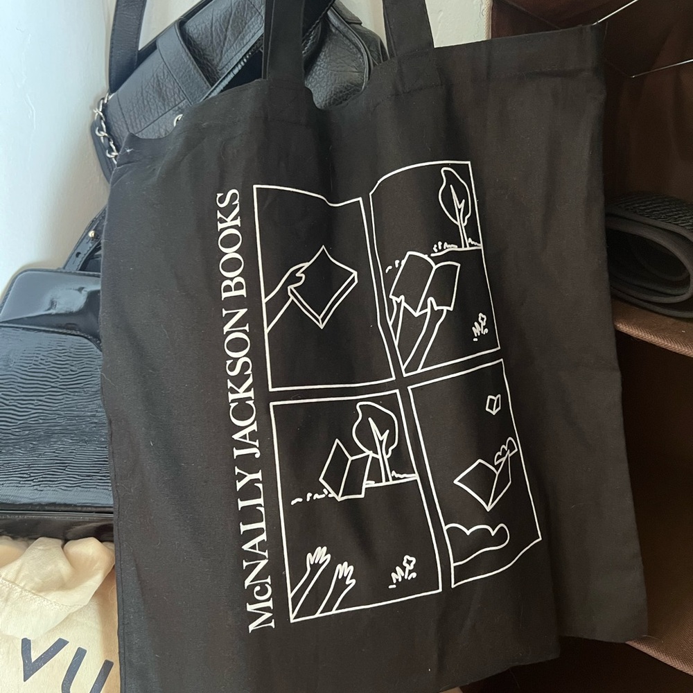 Limited edition McNally Jackson Books Tote Bag with Minimalist Comic Design